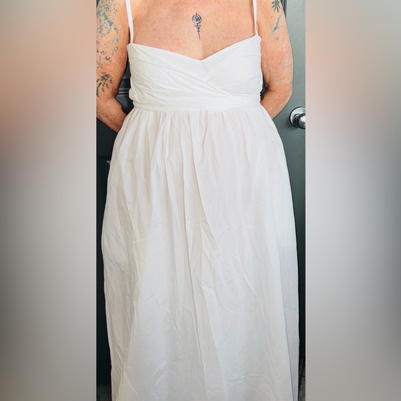 THREE GRACES LONDON White Cotton SOLD OUT ADELE Tie front/back dress - Picture 12 of 16